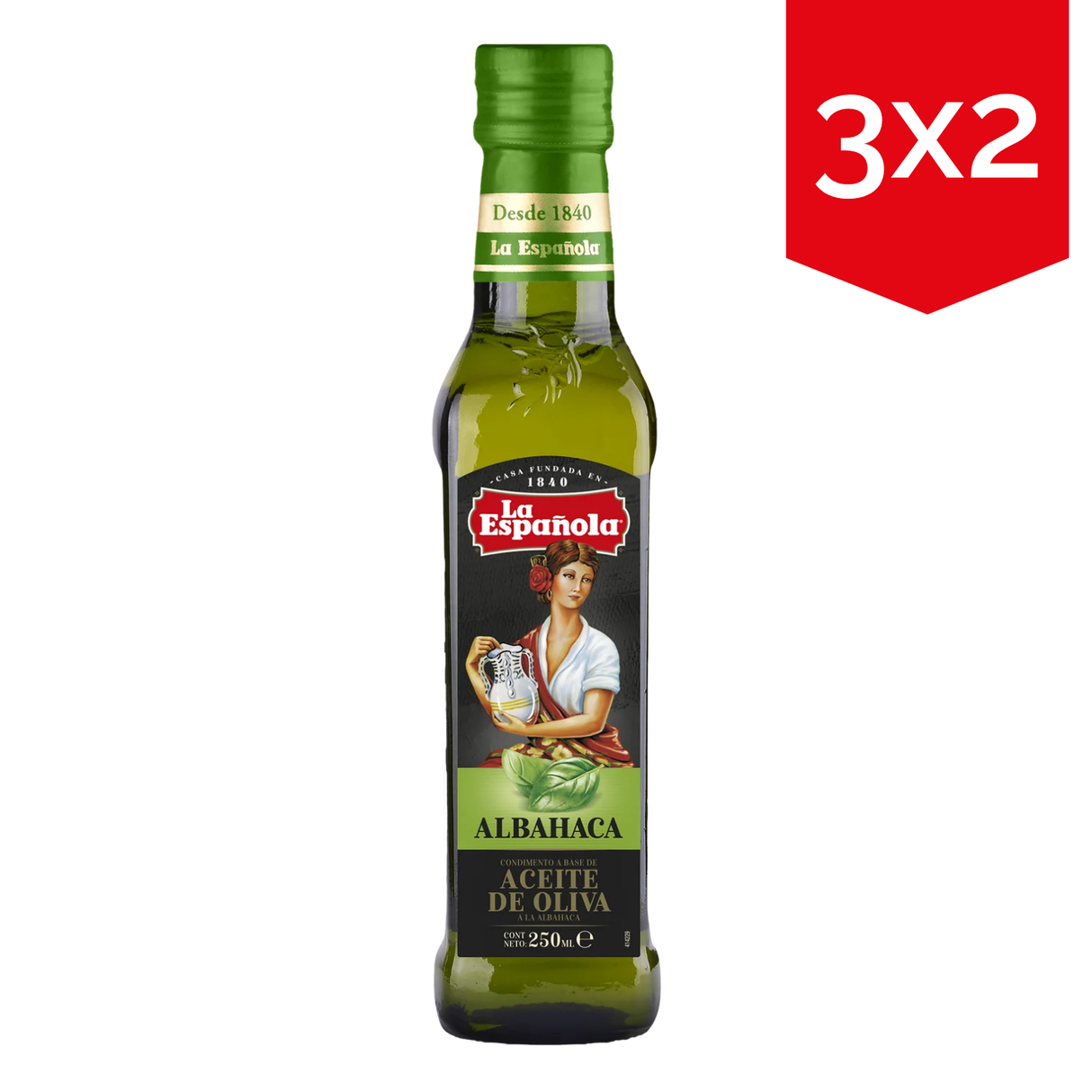 Aceite de Oliva Virgen Extra con esencia de Albahaca 250ml