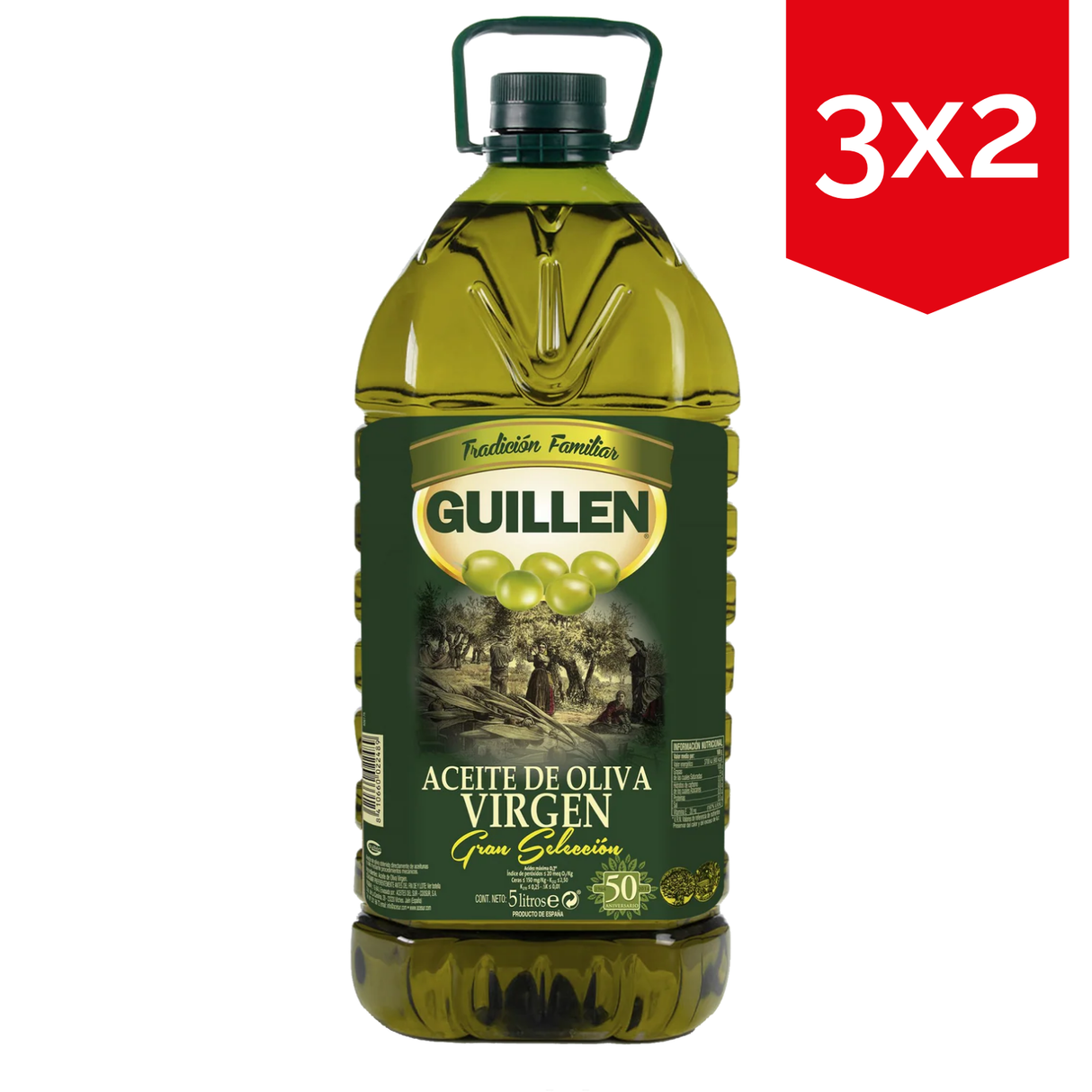 Aceite de oliva virgen Gran Selección Guillén garrafa de 5L