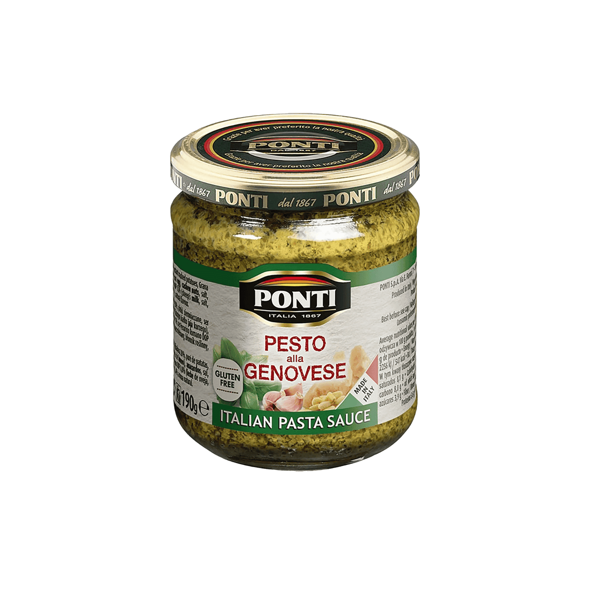Salsa Pesto Genovese Ponti 190 gramos