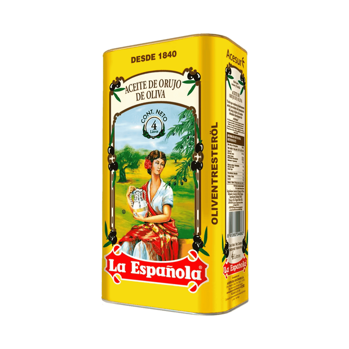 Aceite de Orujo de Oliva La Española en Lata de 4L