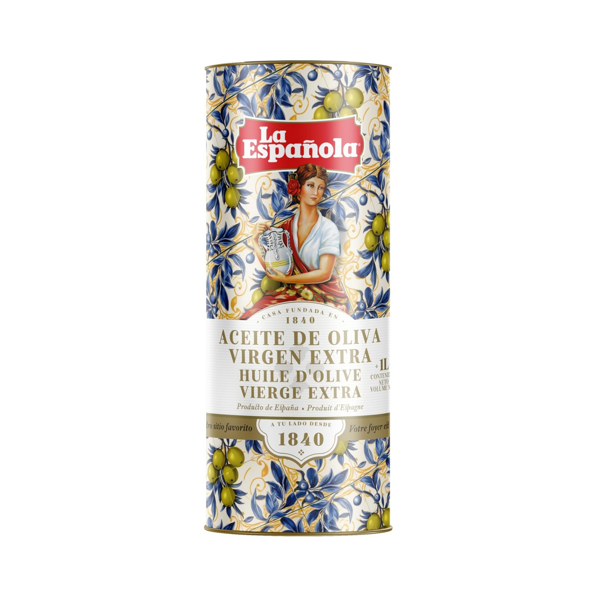 Aceite de Oliva Virgen Extra en Lata Cilíndrica 1L