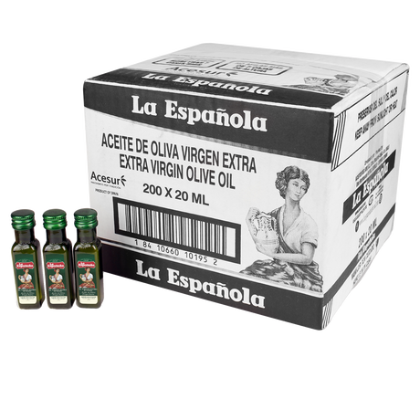 Caja de 200 miniaturas de Aceite de Oliva Virgen Extra de 20ml