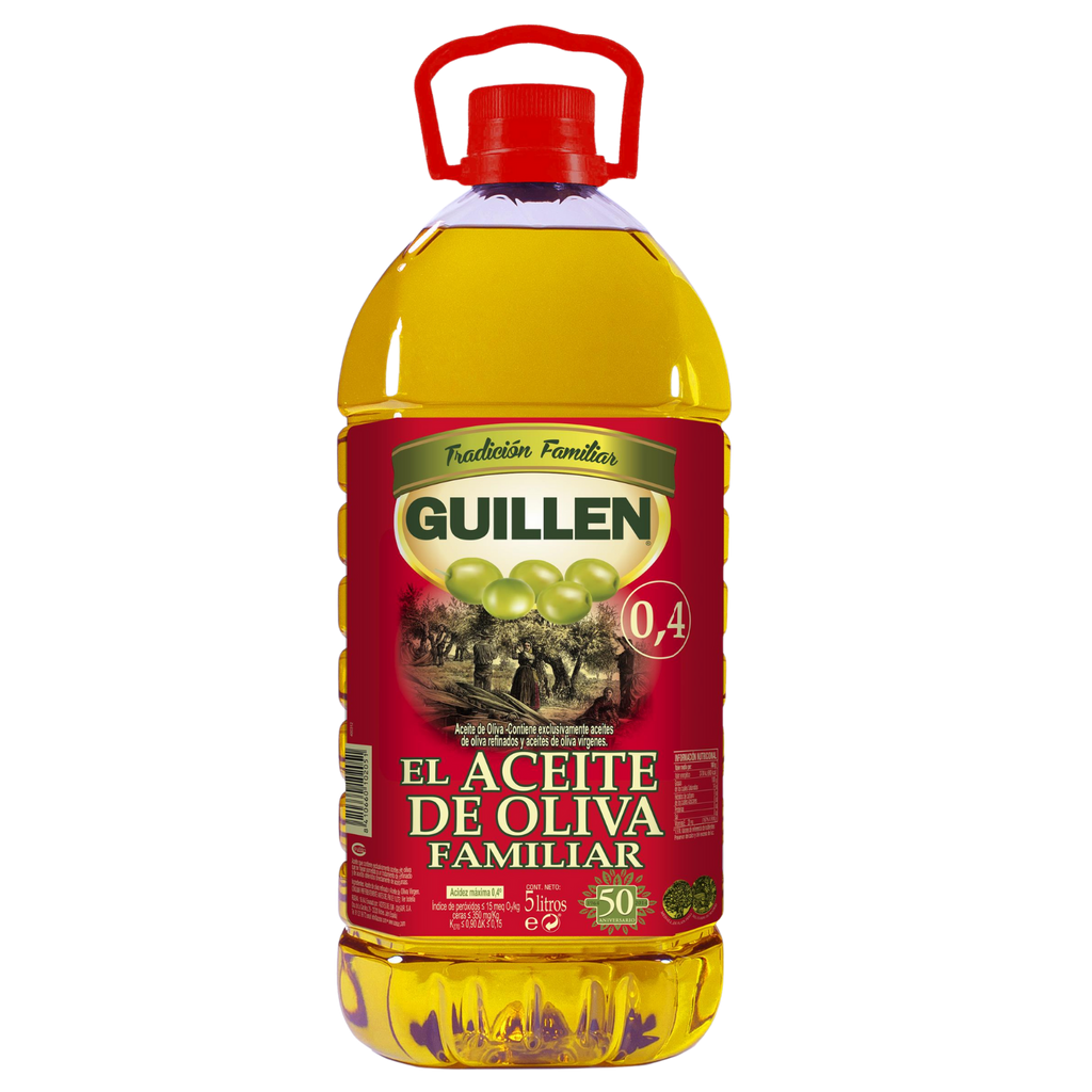 Aceite de Oliva suave 0,4 Guillén en Garrafa 5L