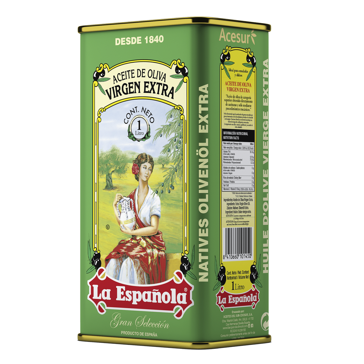 Aceite de Oliva Virgen Extra en Lata 1L